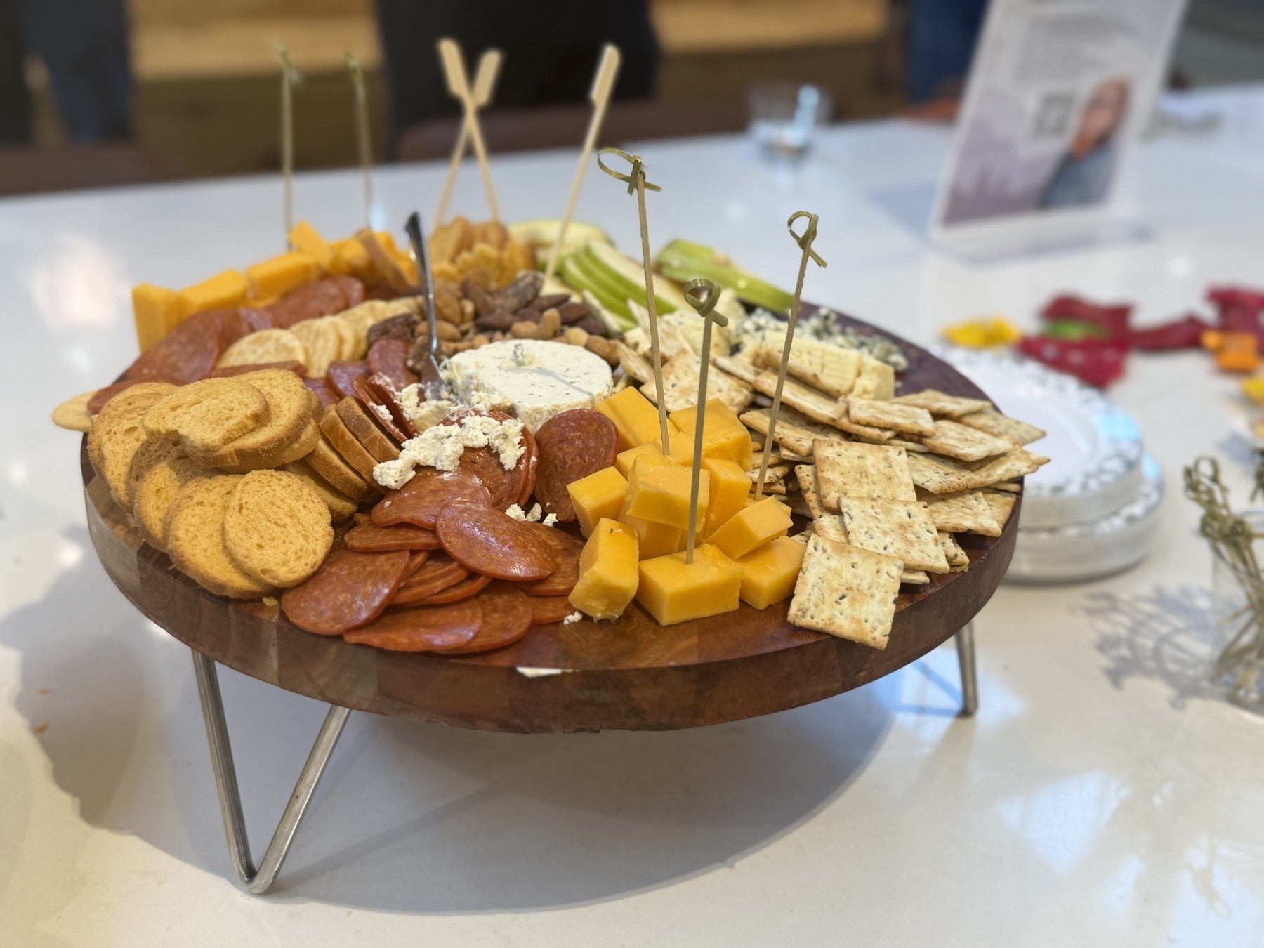 A charcuterie spread shared at GVL Connect